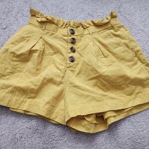 American Eagle Outfitters Mustard High Waist Shorts